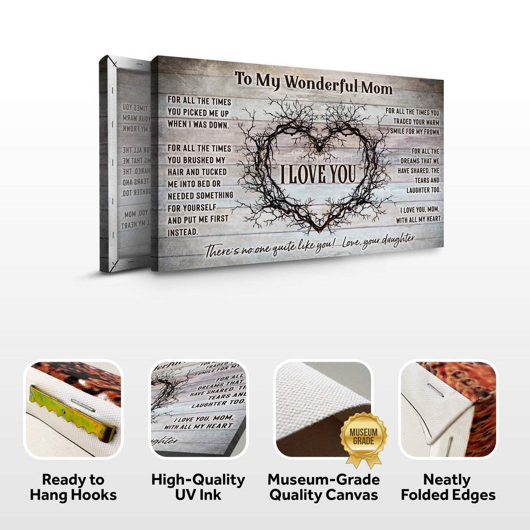 To My Wonderful Mom Happy Mother's Day Sign