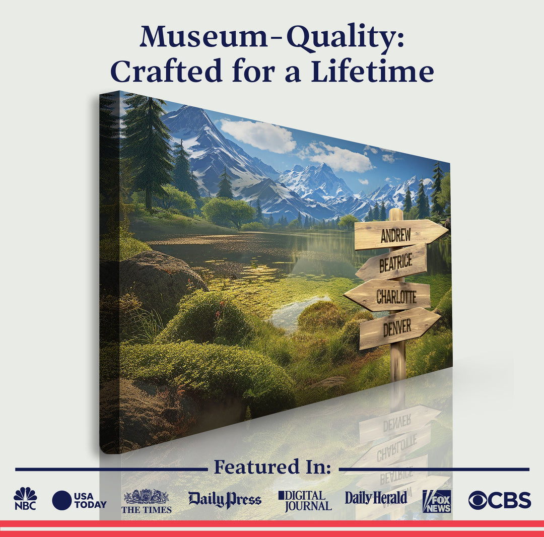 Family Names Mountain Sign