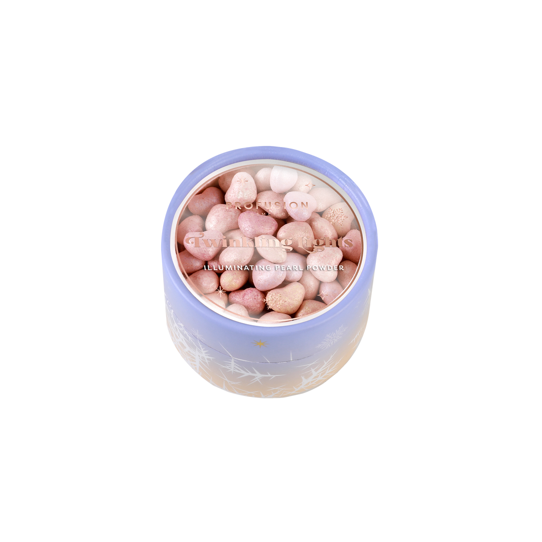 Frosted Snow Sparkle | Twinkling Lights Powder Puff Set