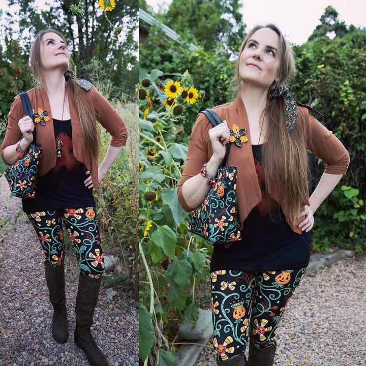 Spooky Sweet Garden (Johanna Parker Exclusive) - High-quality Handcrafted Vibrant Leggings