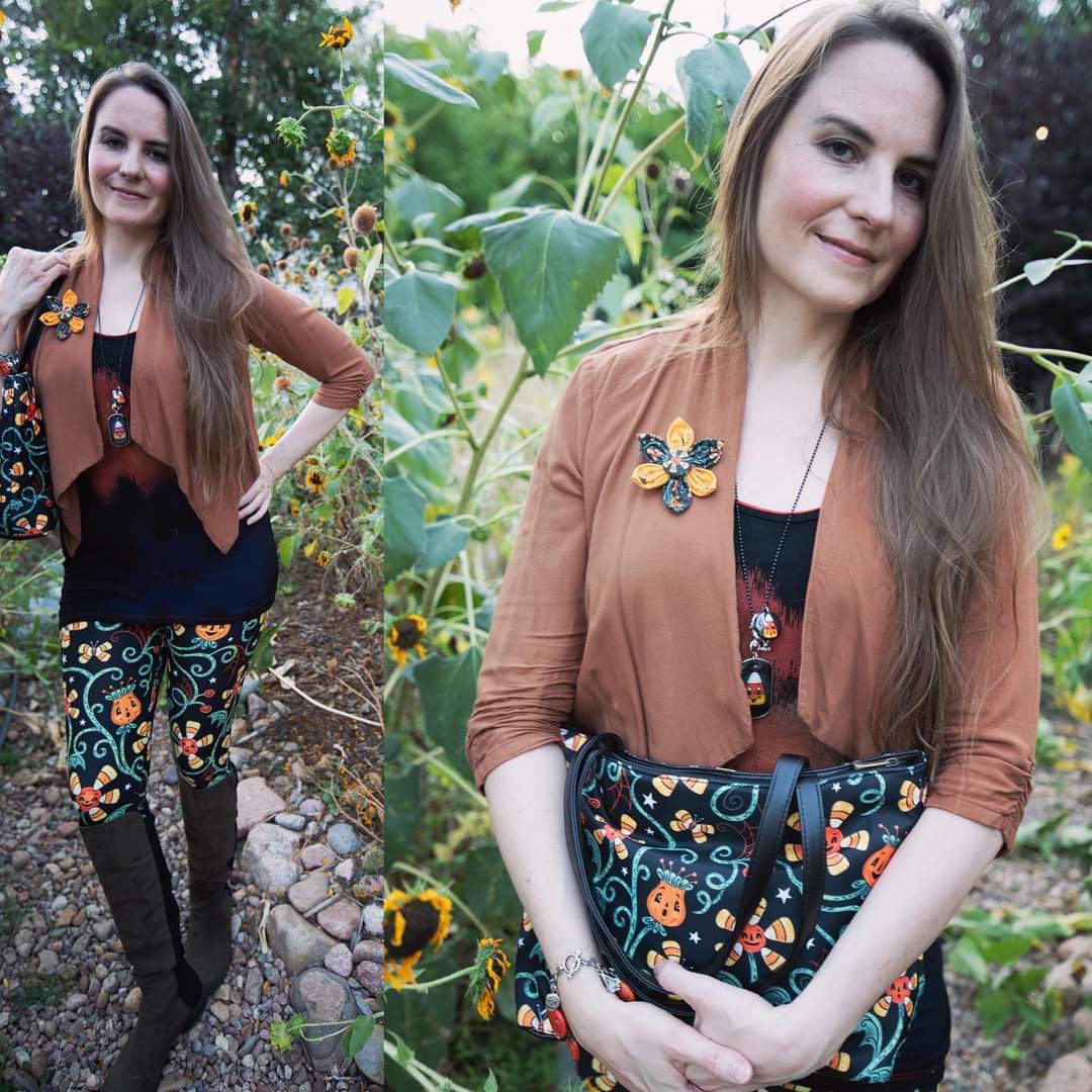 Spooky Sweet Garden (Johanna Parker Exclusive) - High-quality Handcrafted Vibrant Leggings