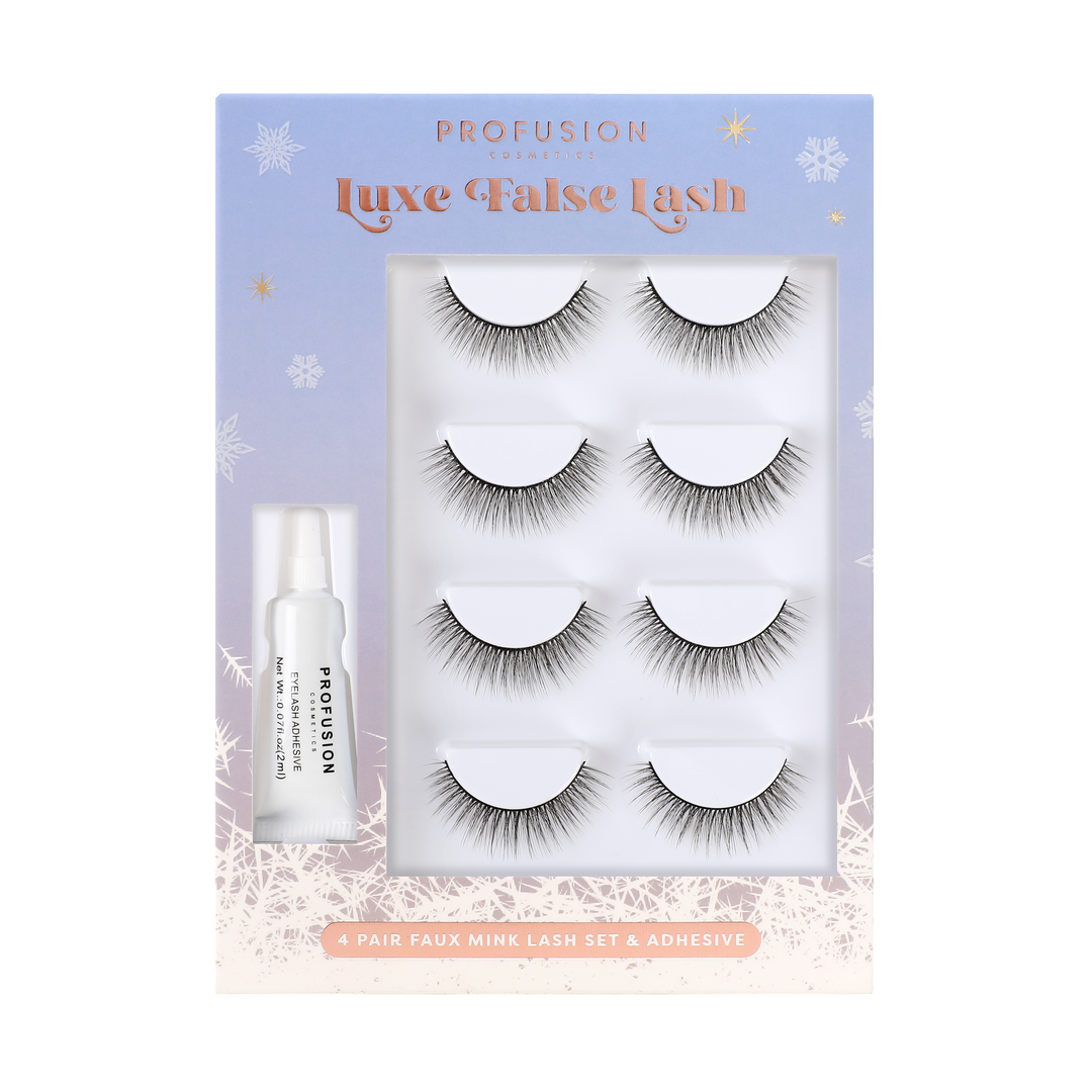 Frosted Snow Sparkle | 4 Pair Luxe False Lash Set