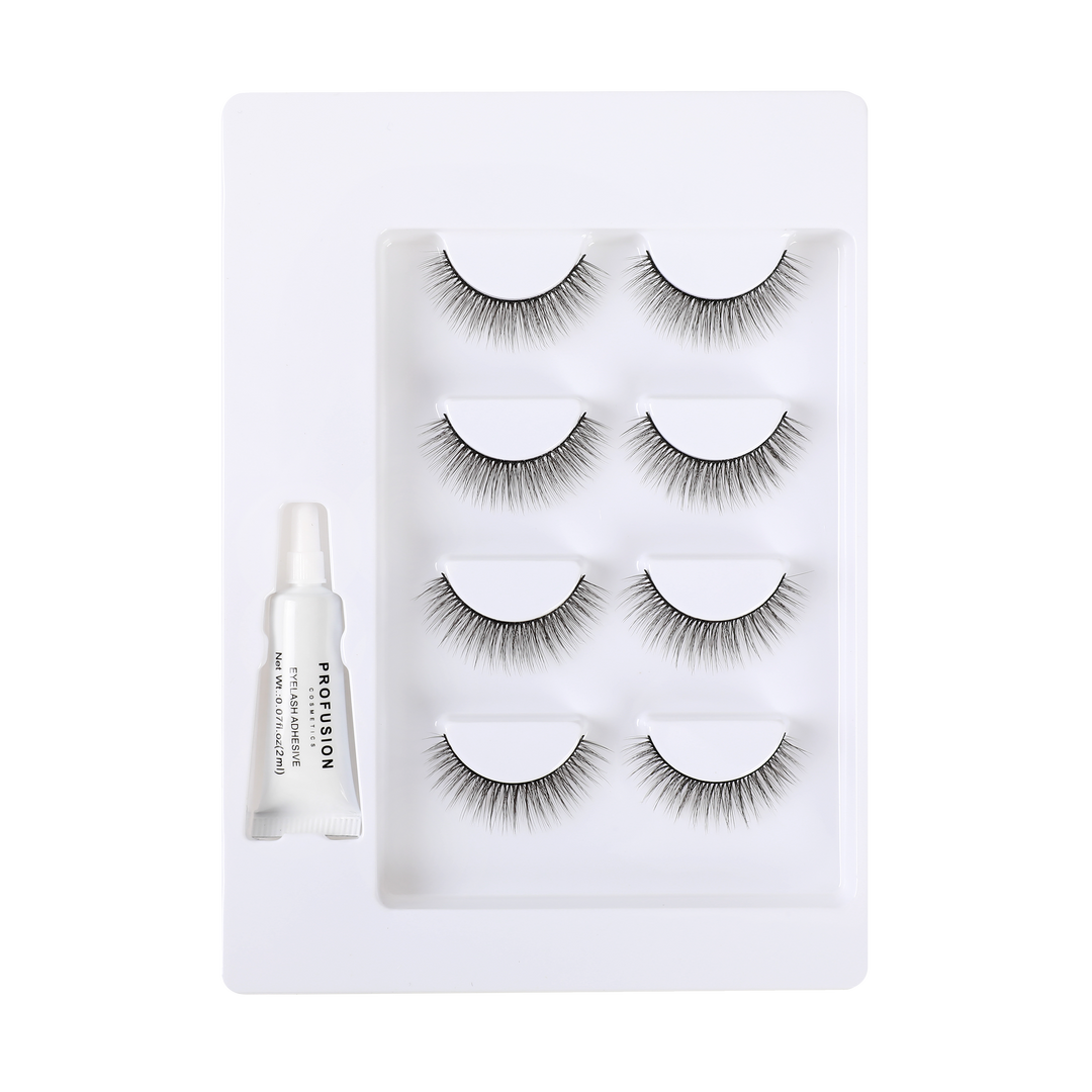 Frosted Snow Sparkle | 4 Pair Luxe False Lash Set