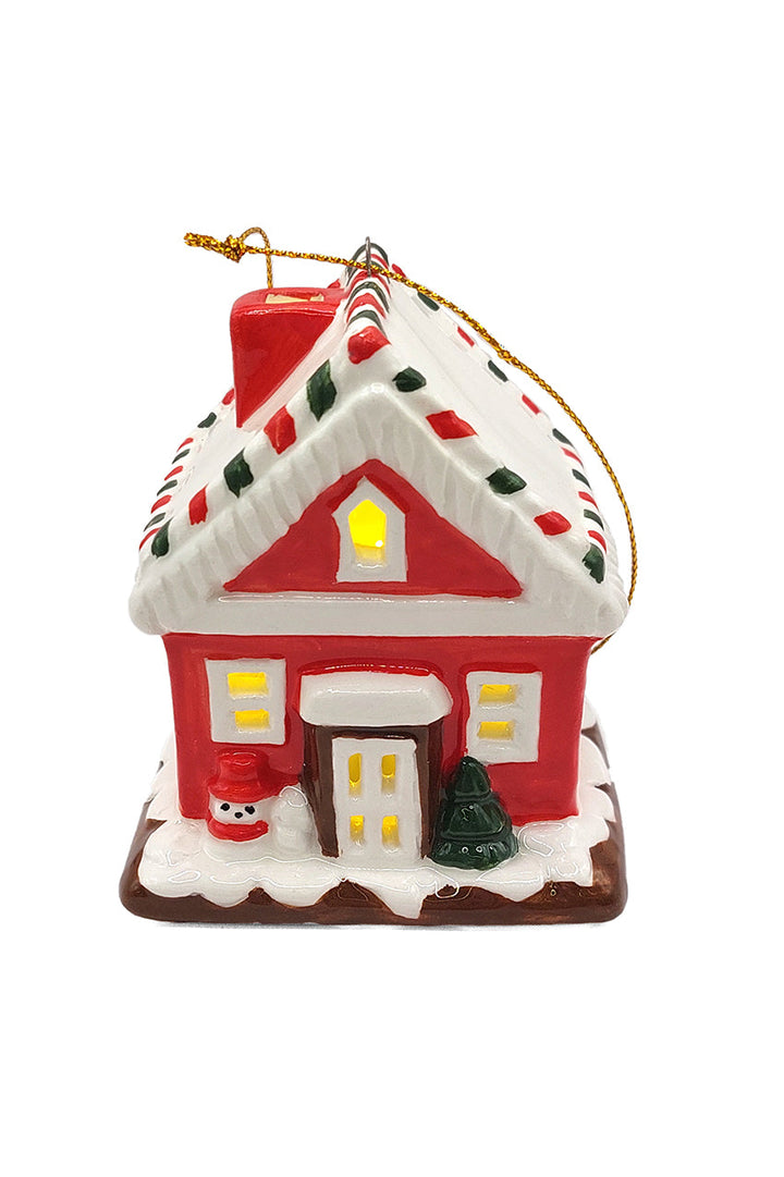 Mini House Christmas Ceramic Ornament by Wizardi F07N7-11