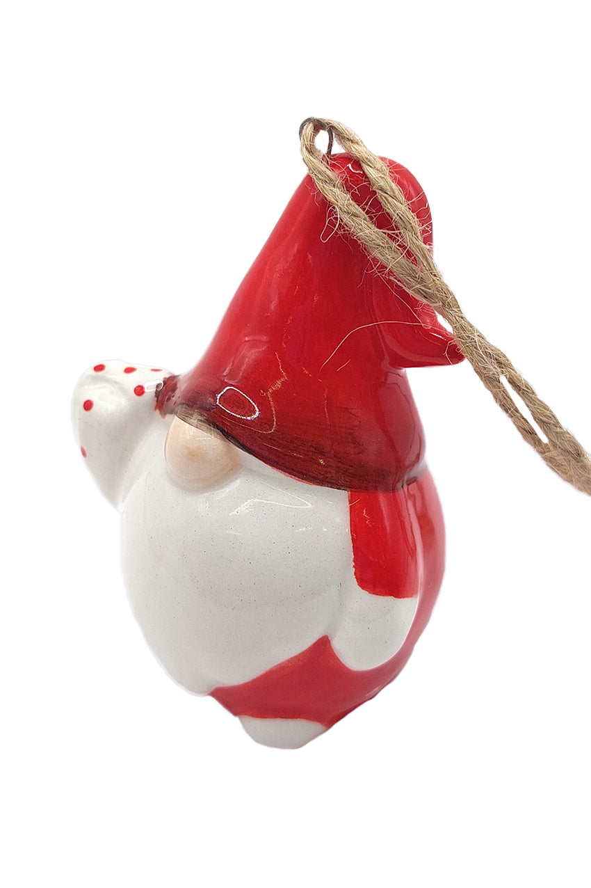 Gnome Christmas Ceramic Ornament by Wizardi F07N7-22