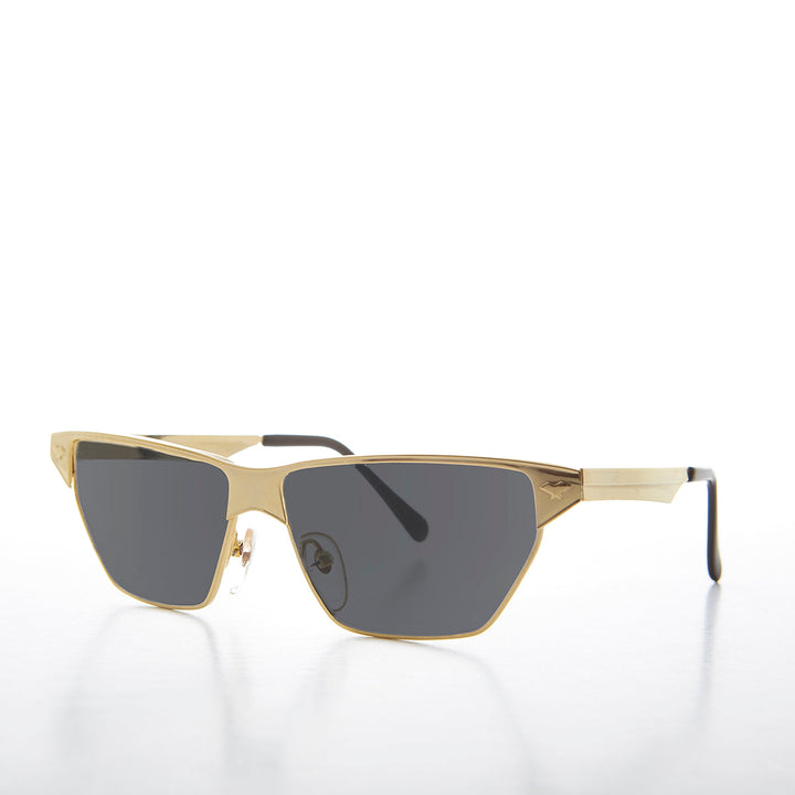 Gold Triangular Frame Vintage Sunglass - Franca