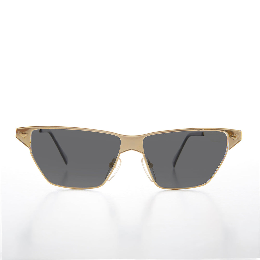 Gold Triangular Frame Vintage Sunglass - Franca