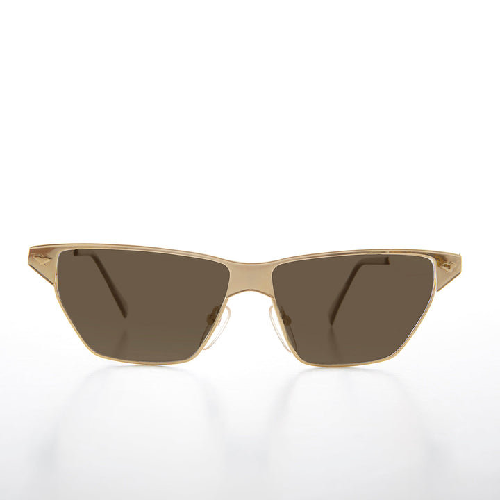 Gold Triangular Frame Vintage Sunglass - Franca