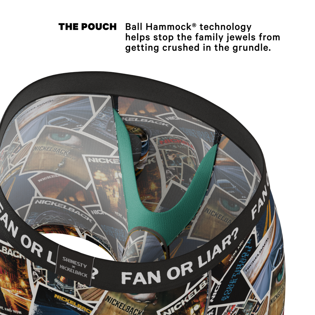 The Fan or Liar | Shinesty X Nickelback Albums Ball Hammock® Pouch Underwear With Fly