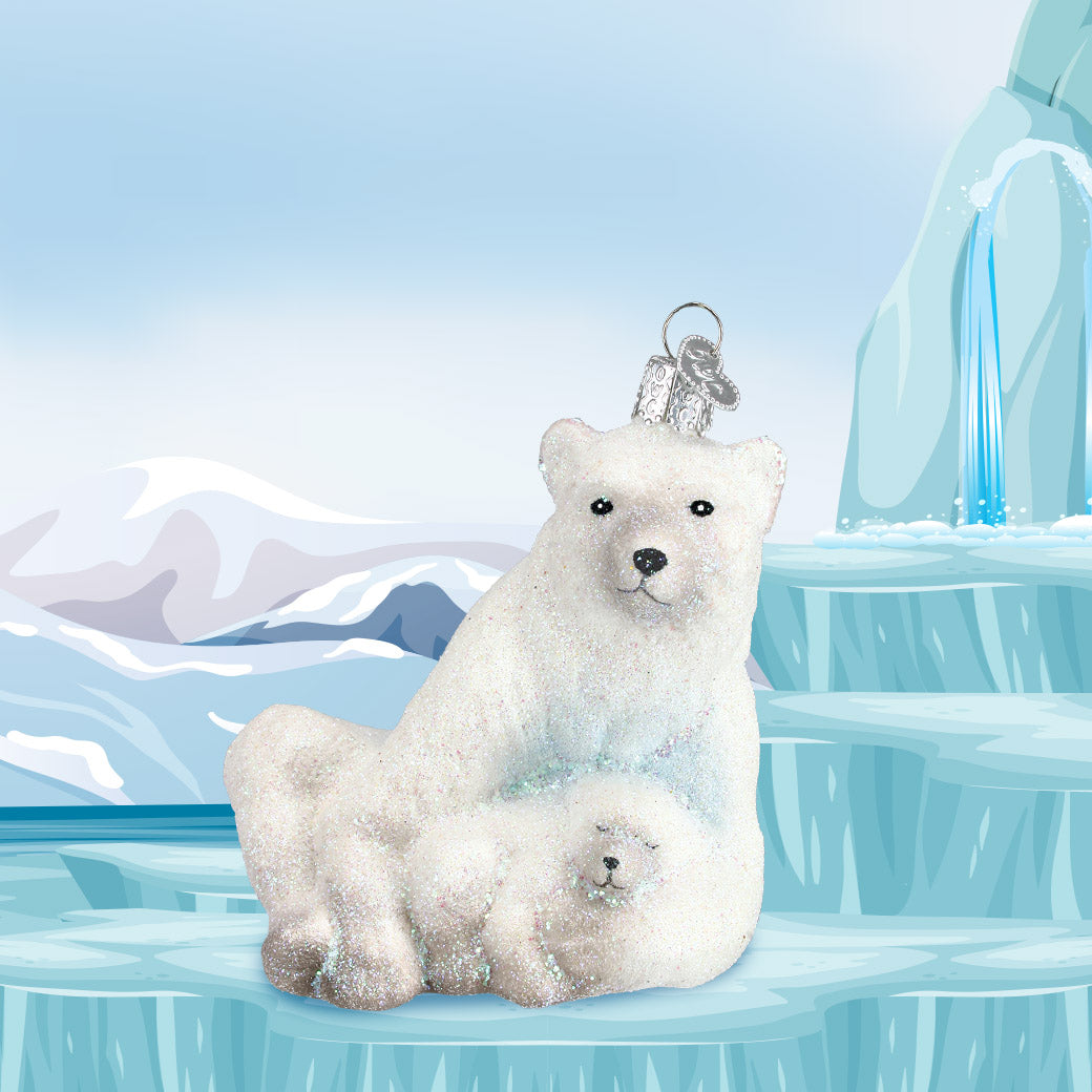 Polar Bear With Cub