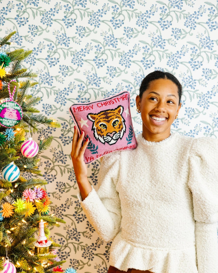 Filthy Animal Needlepoint Pillow