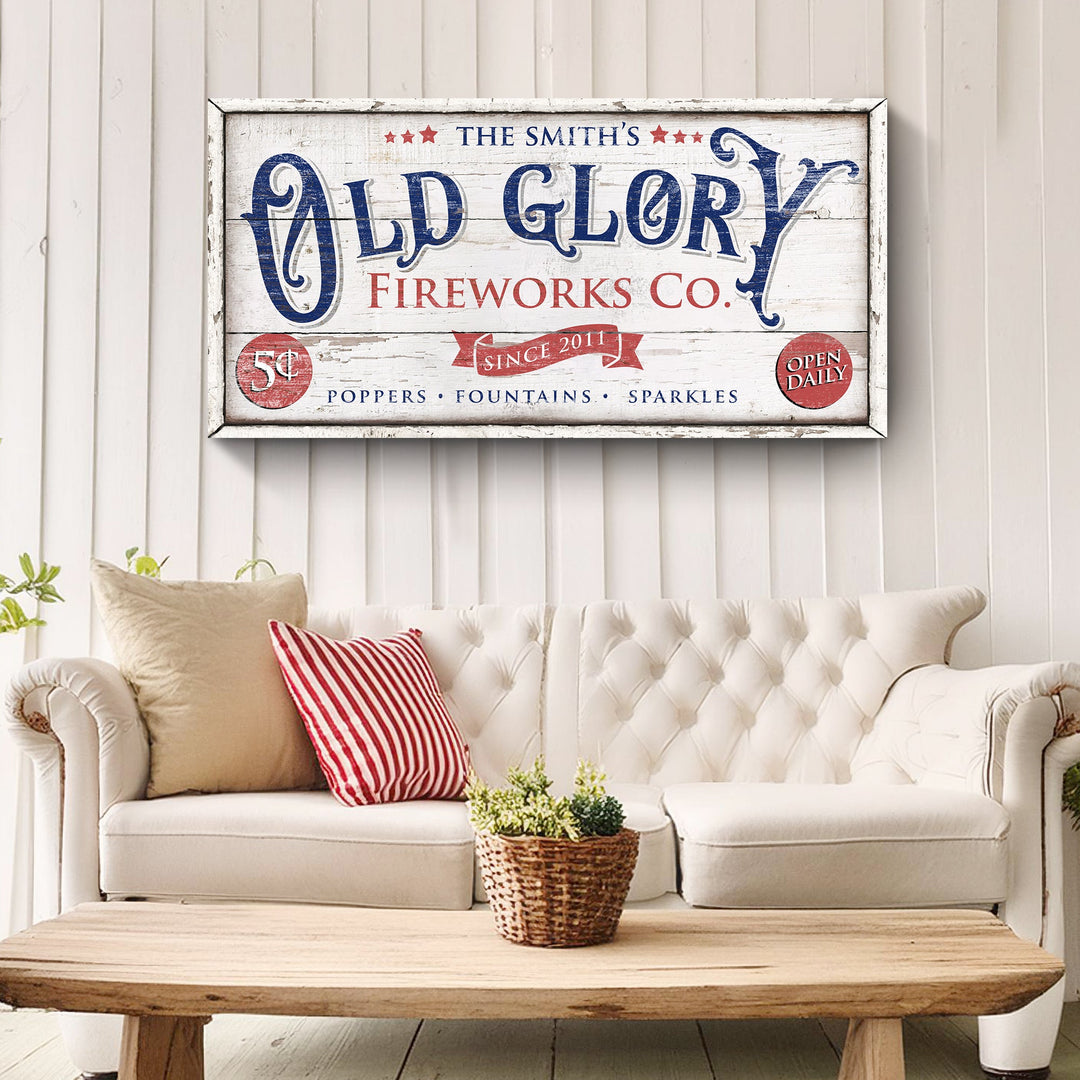 Personalized Old Glory Firework Co Sign