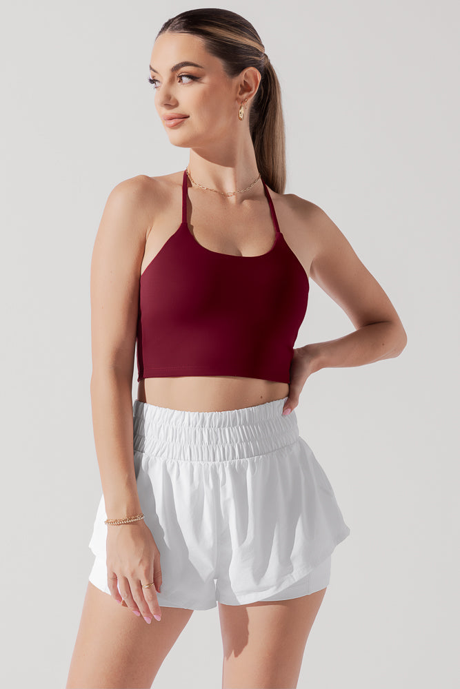 Flexy Crop Top - Crimson