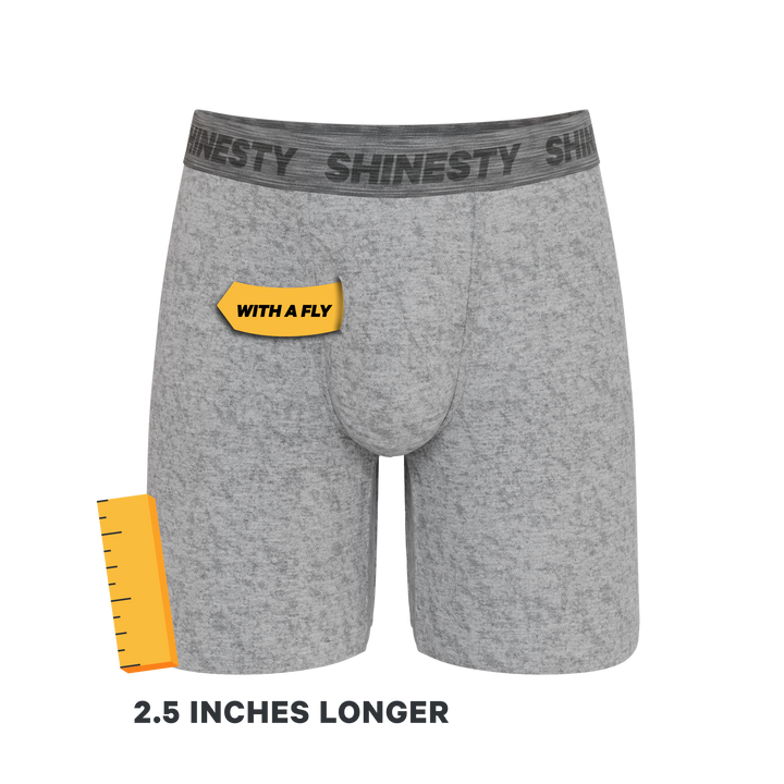 The Flintstone | Heather Grey and Black Ball Hammock® Boxer - Long Leg