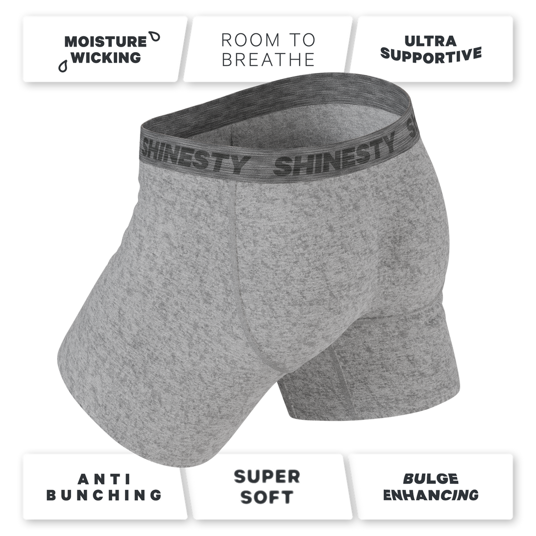 The Flintstone | Heather Grey and Black Ball Hammock® Pouch Underwear