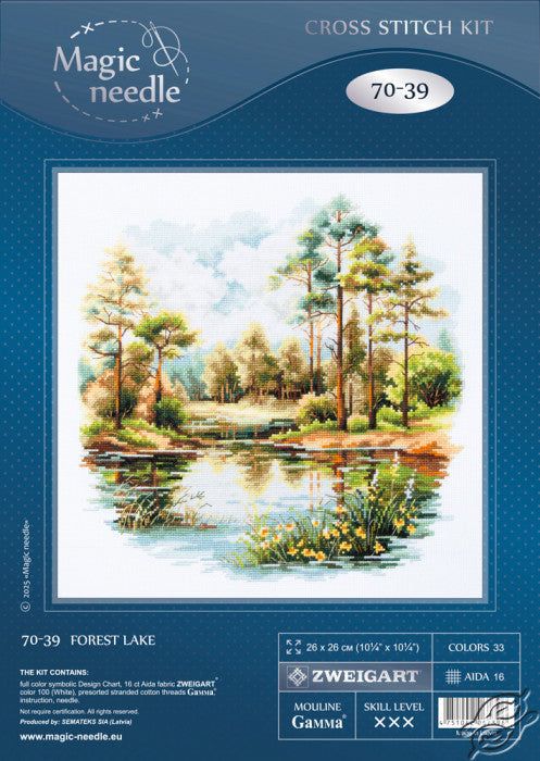 Forest Lake Counted Cross Stitch Kit by Magic Needle 70-39