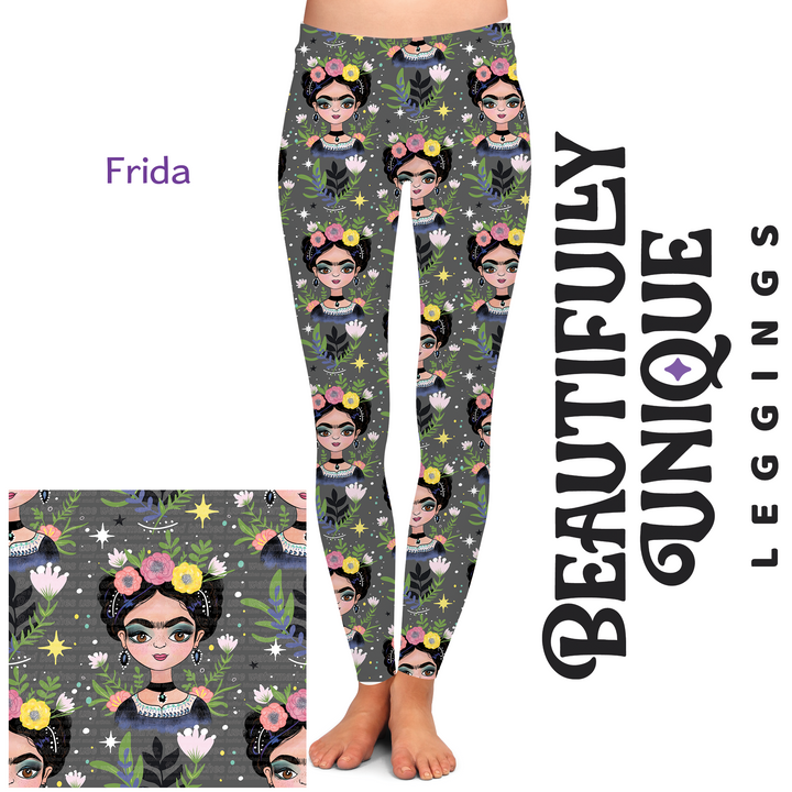Frida (Exclusive) - Spring Garden High-quality Handcrafted Vibrant Leggings