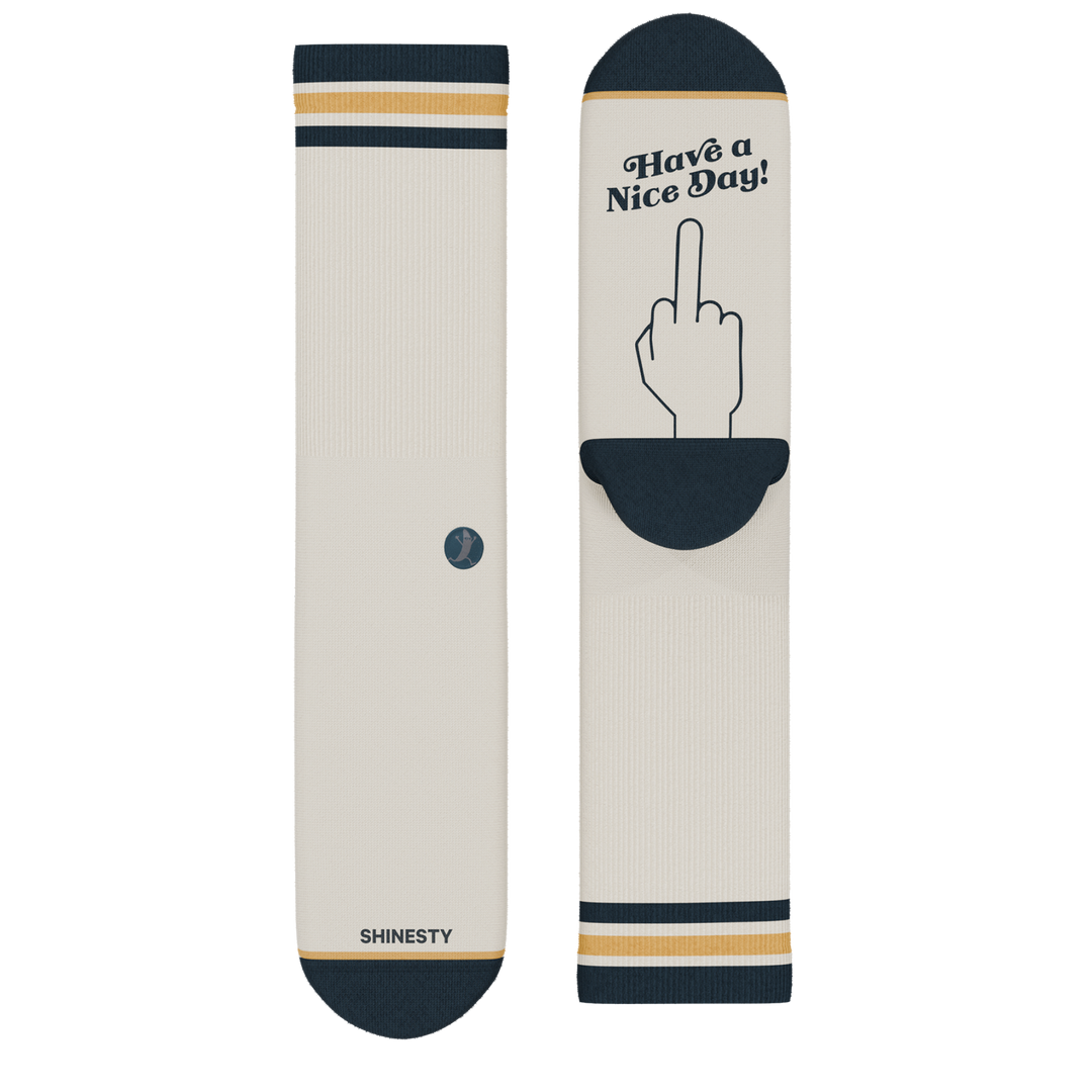 The Friendly Fire | Middle Finger Heel Hammock™ Crew Socks