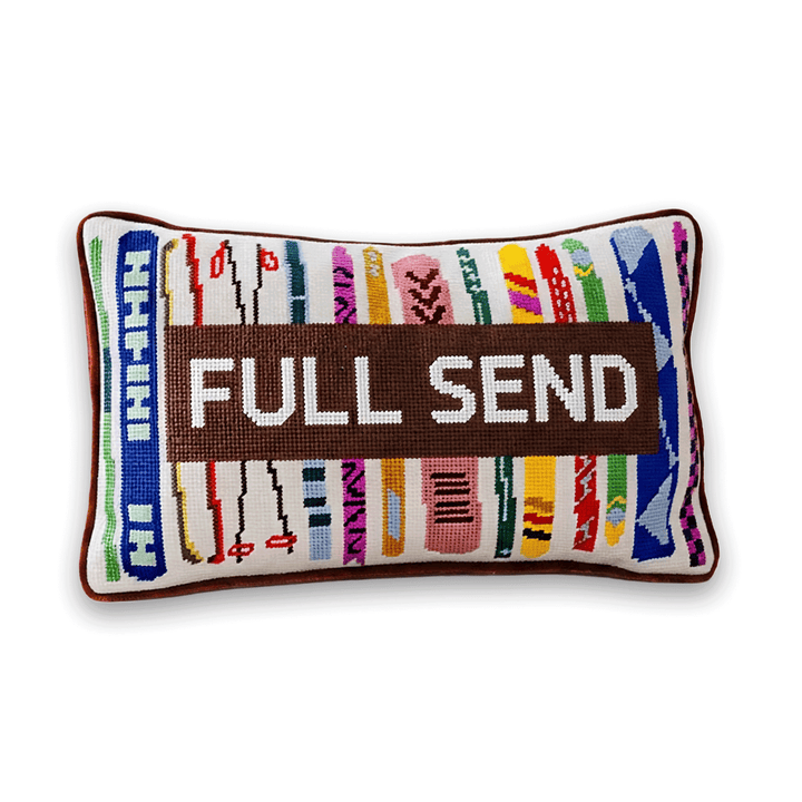 Full Send Needlepoint Pillow