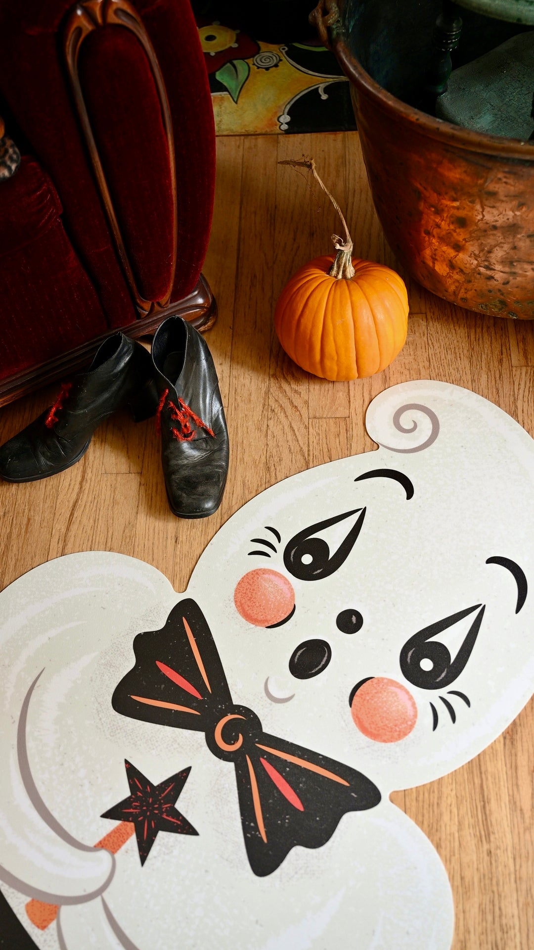 Ghostie in Caudron Die Cut Vinyl 76" Halloween Floor Decor by Johanna Parker