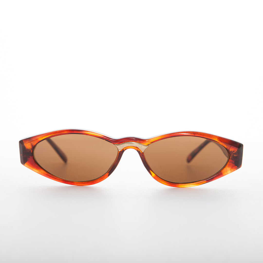 Sleek 90s Vintage Sunglass with Gold Detail - Gala