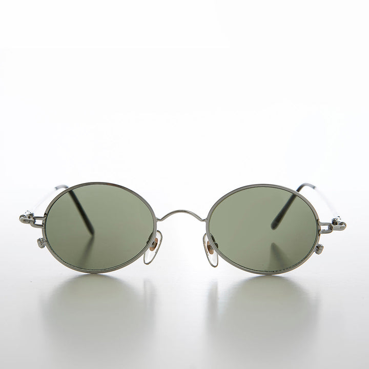 Oval Metal Spectacles 90s Vintage Sunglasses - Greco
