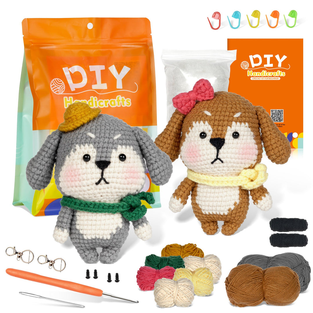 Dog Amigurumi DIY Crochet Kit Wizardi F07N8-M51