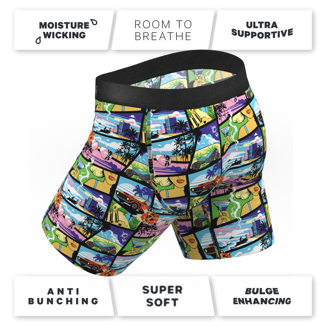 The Gas Pedal | Pop Art Long Leg Ball Hammock® Pouch Underwear With Fly