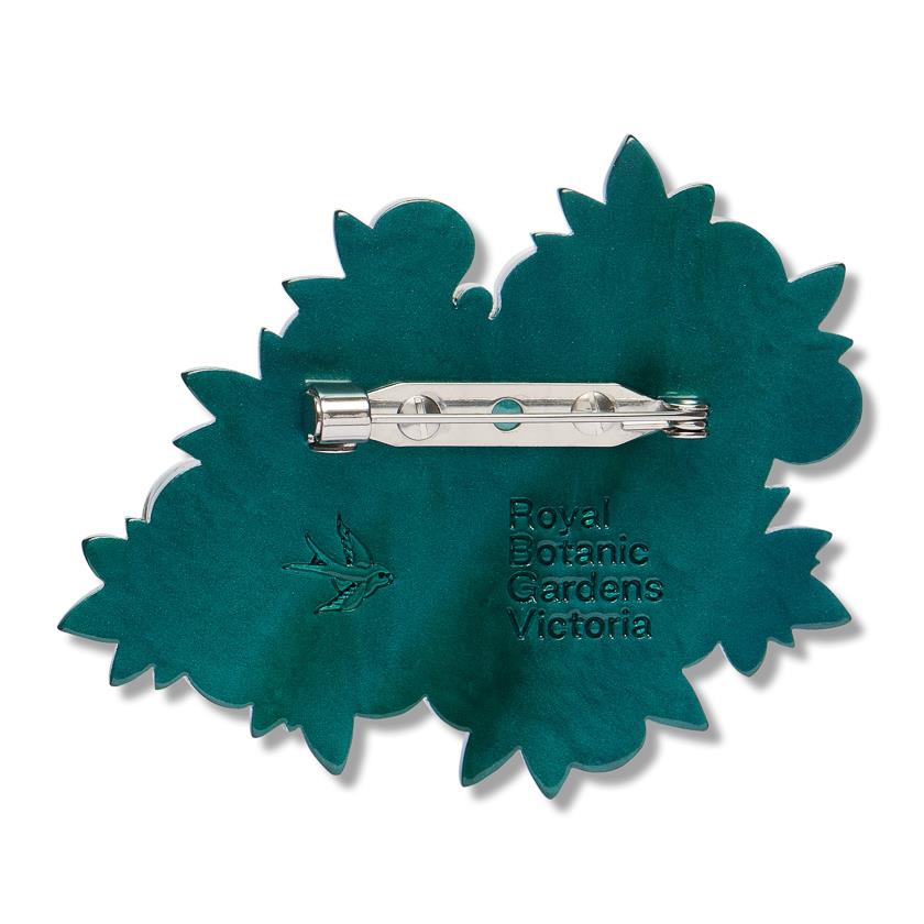 Mānuka Brooch – Erstwilder x Royal Botanic Gardens Victoria collector's tin packaging