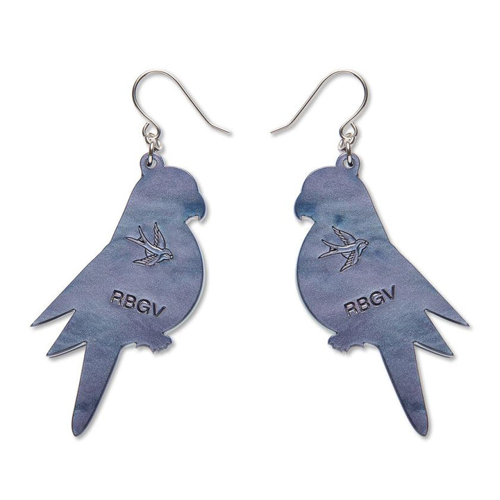 Eastern Rosella Drop Earrings – Erstwilder x Royal Botanic Gardens Victoria styled detail