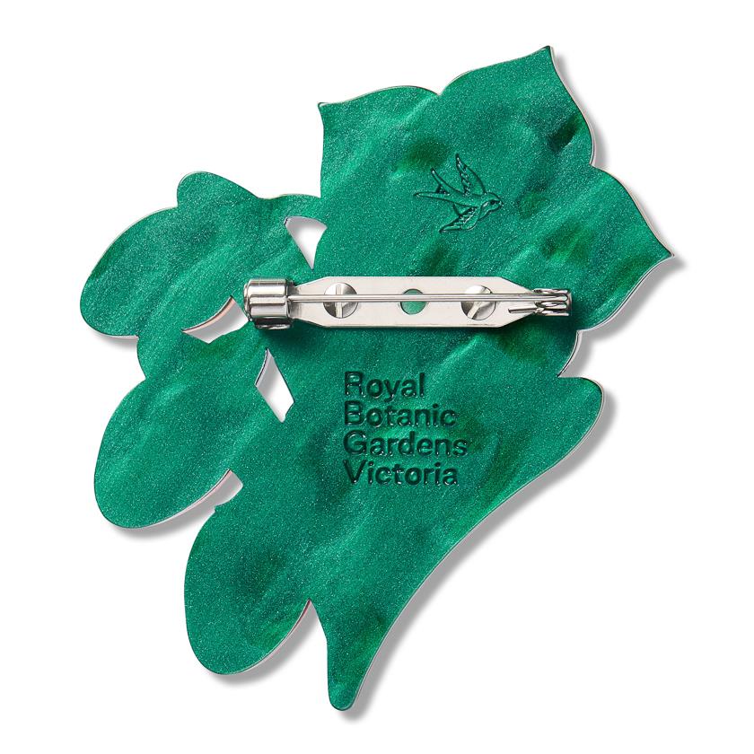 Kangaroo Apple Brooch – Erstwilder x Royal Botanic Gardens Victoria collector's tin packaging