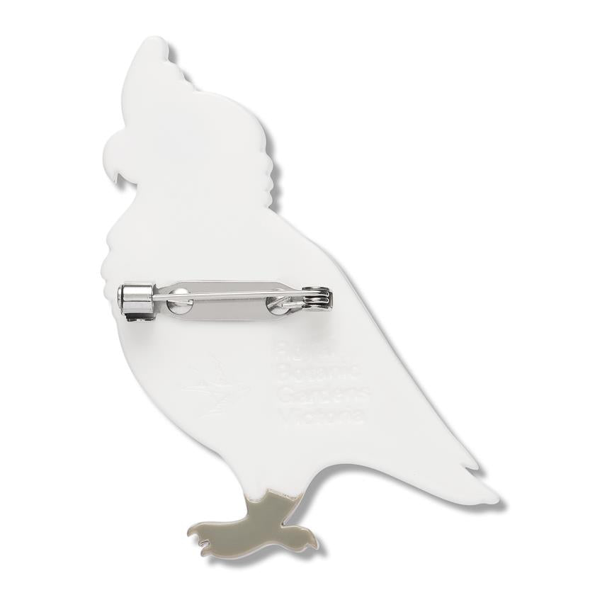 Little Corella Brooch – Erstwilder x Royal Botanic Gardens Victoria collector's tin packaging