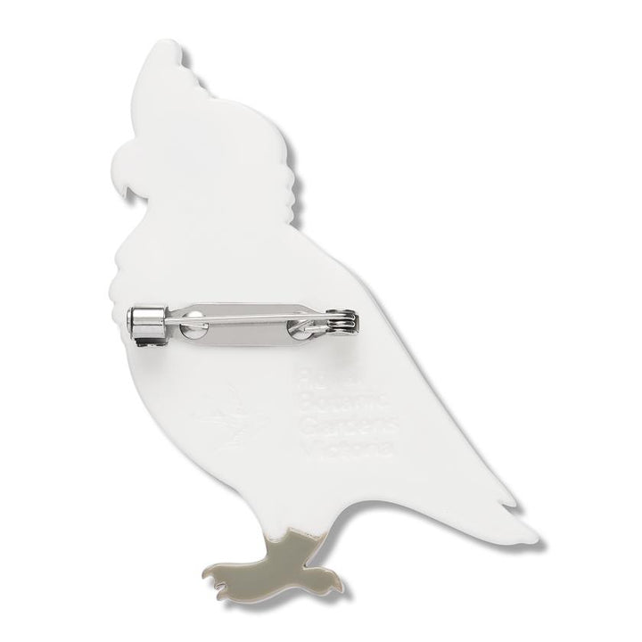 Little Corella Brooch – Erstwilder x Royal Botanic Gardens Victoria collector's tin packaging
