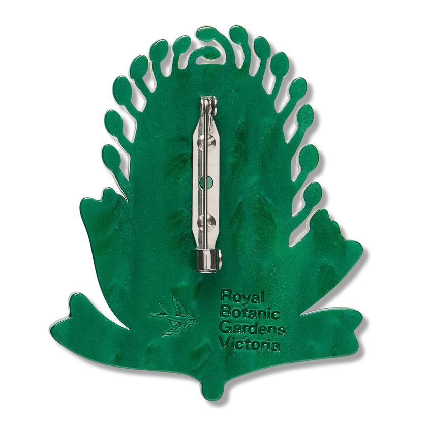 Mountain Banksia Brooch – Erstwilder x Royal Botanic Gardens Victoria collector's tin packaging