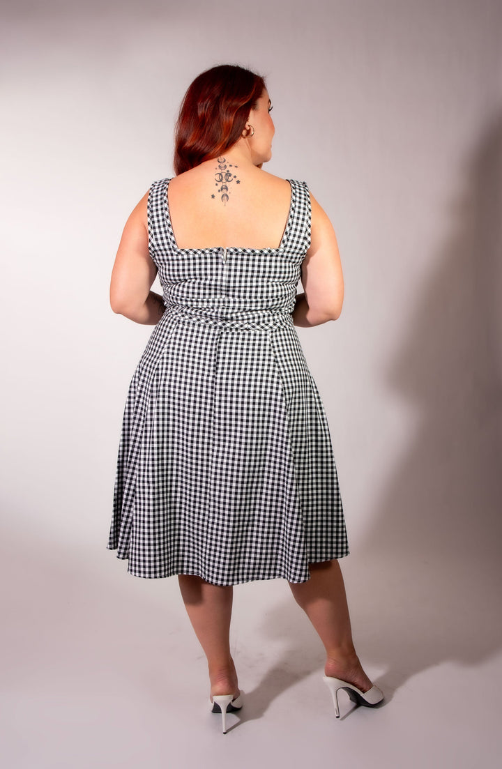 Sadie Dress - Black Gingham