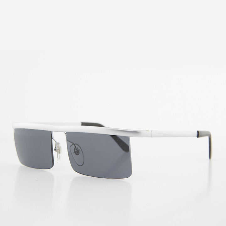 Futuristic Metal Rectangular Vintage Sunglass - Hans