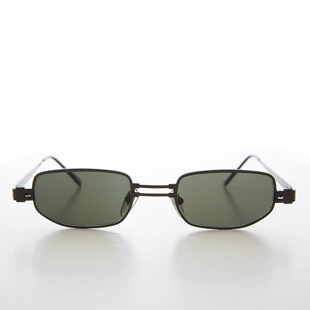 Small Rectangle Metal Punk Vintage Sunglasses - Hitch