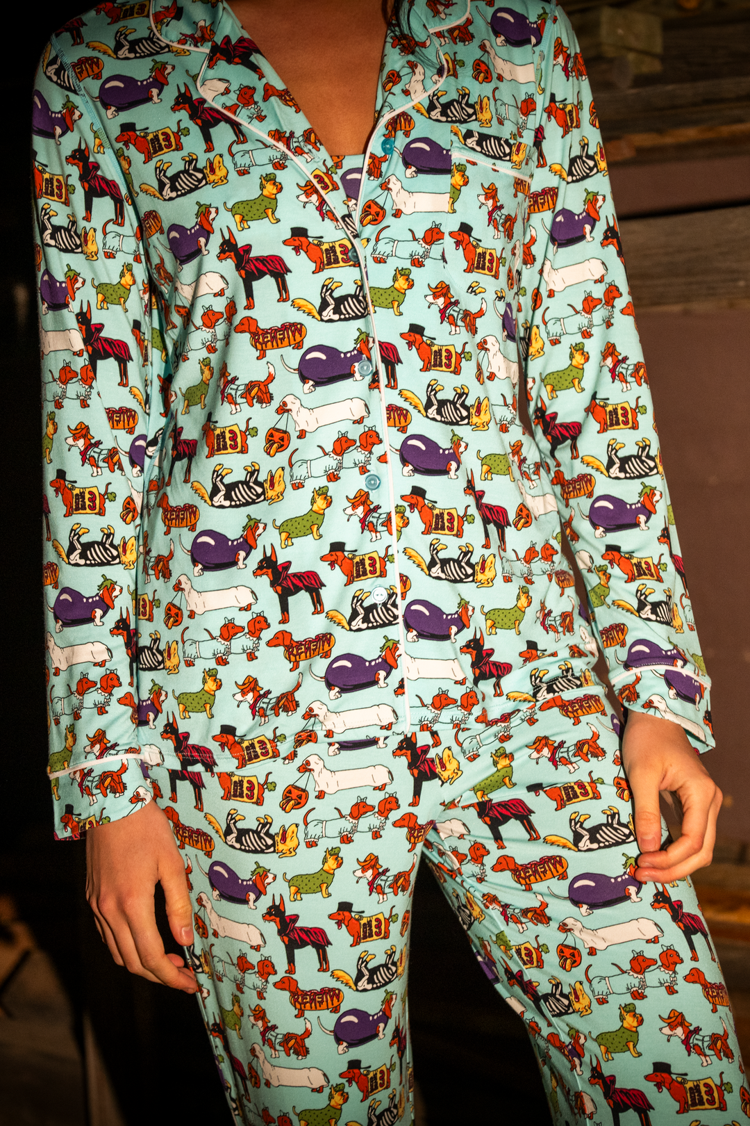 The Halloweenies | Halloween Dogs SleepDeep™ Women’s Long Sleeve Pajama Set