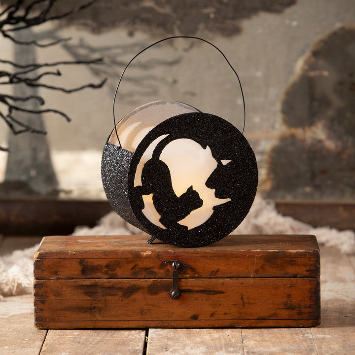 Cat in Moon Lantern by Bethany Lowe Designs, halloween decor