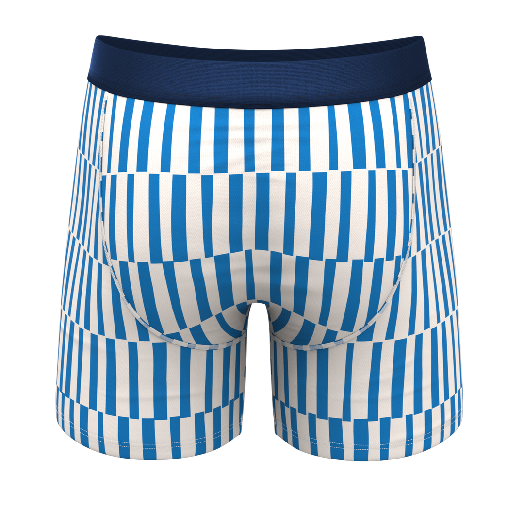 The Hamptons | Blue Mosaic Stripe Ball Hammock® Pouch Underwear