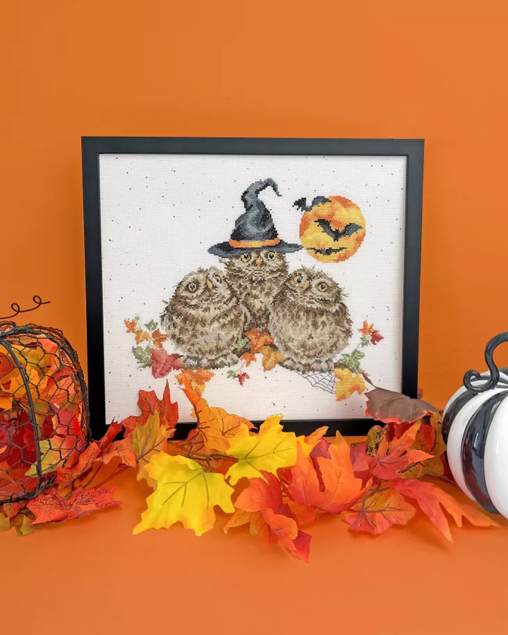 Happy Owl-o-ween XHD145 Counted Cross Stitch Kit