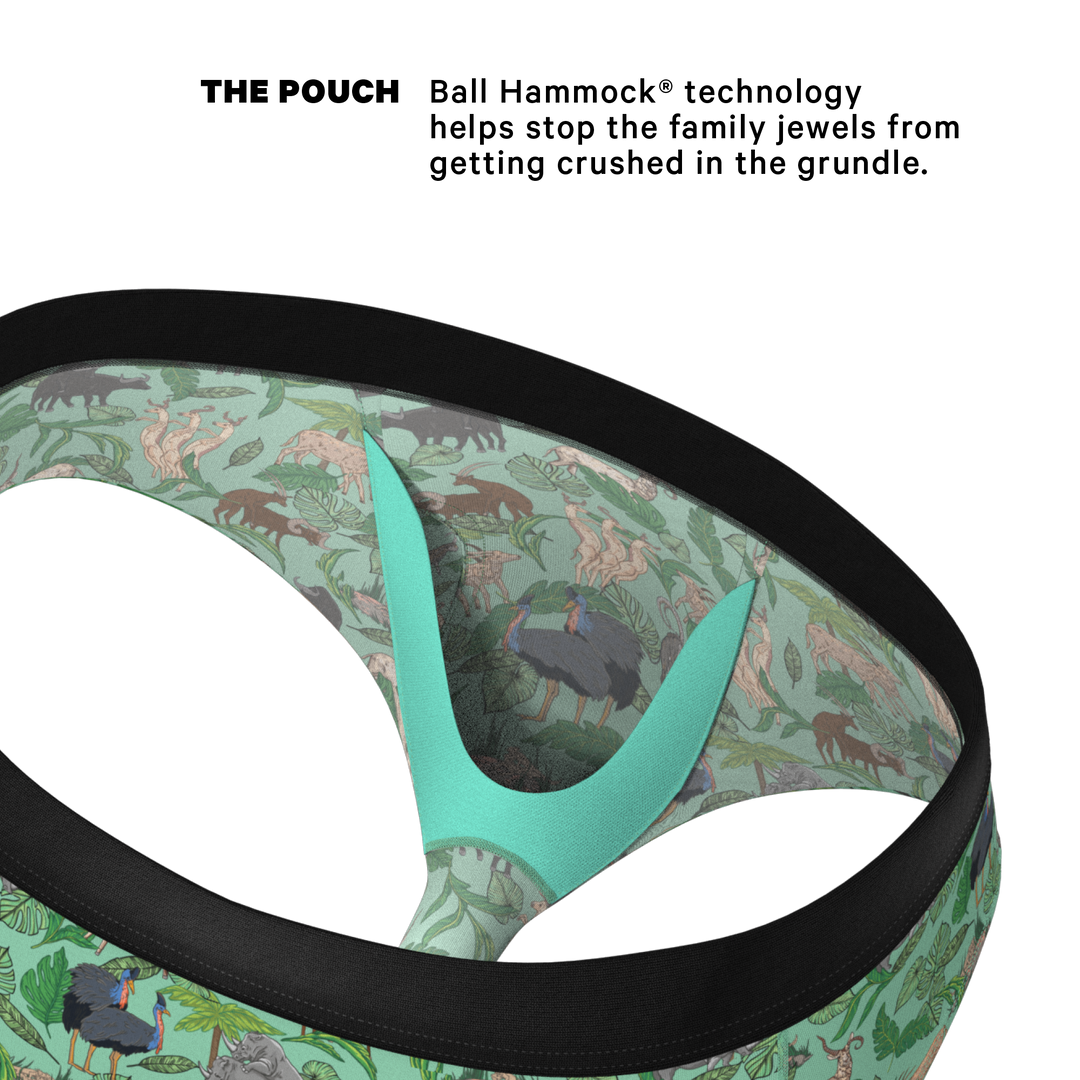 The Hornography | Tropical Animals Ball Hammock® Pouch Underwear Briefs