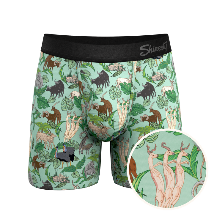 The Hornography | Tropical Animals Ball Hammock® Magnum Big Pouch Underwear