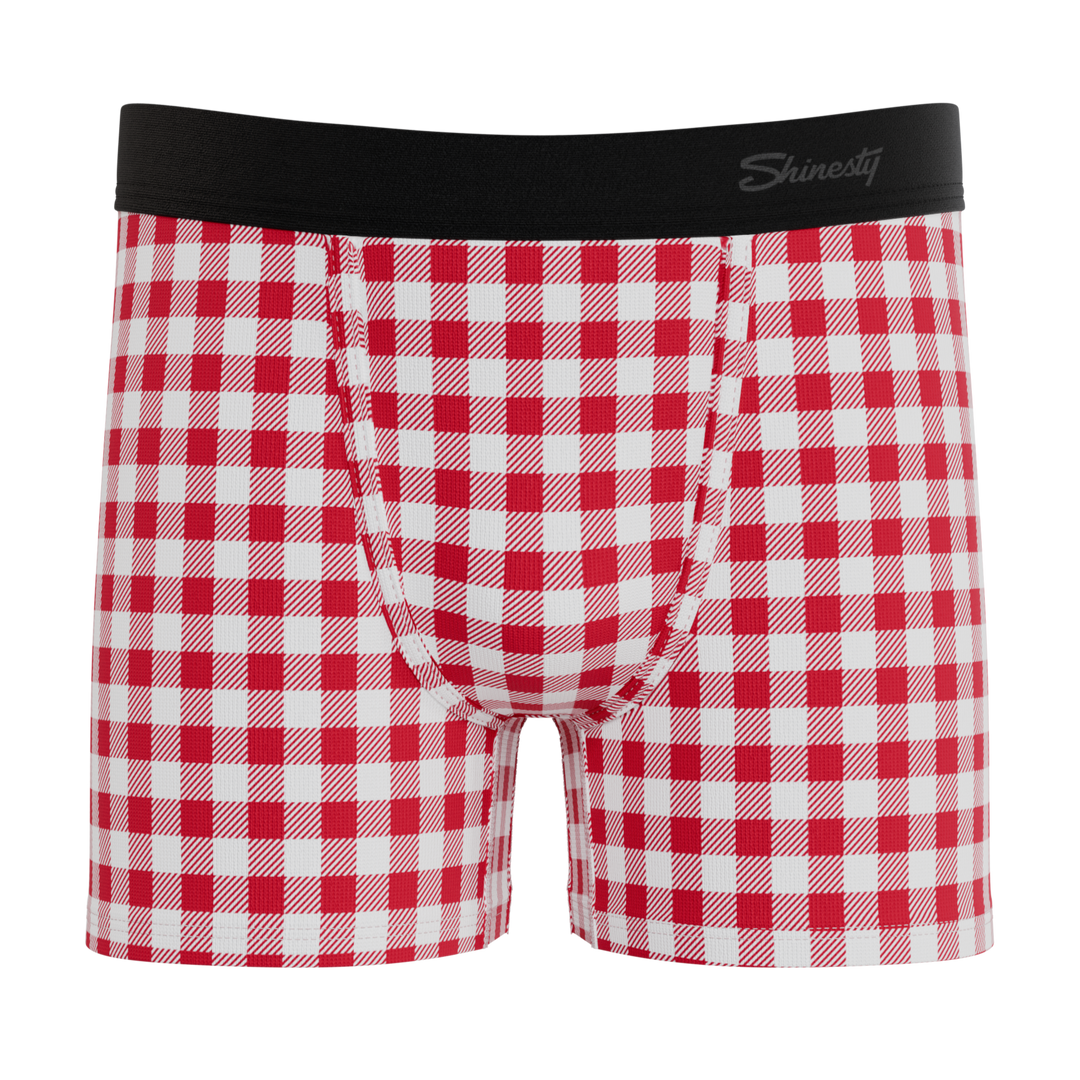 The Hot Diggity | Red Gingham Boy's Boxer Briefs