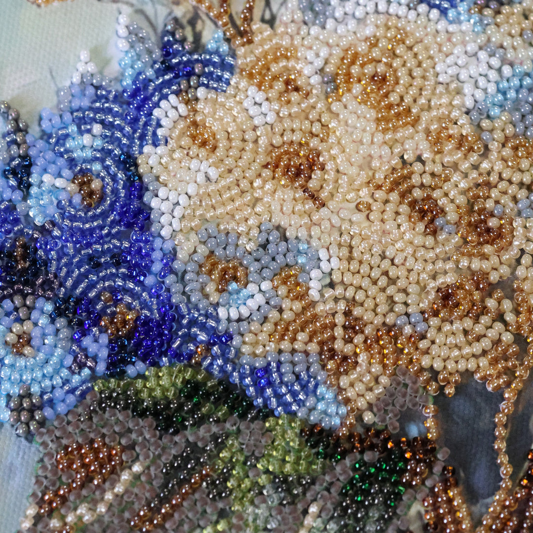 Main Hydrangeas in Pocelain Bead Embroidery Kit by Abris Art AB-975