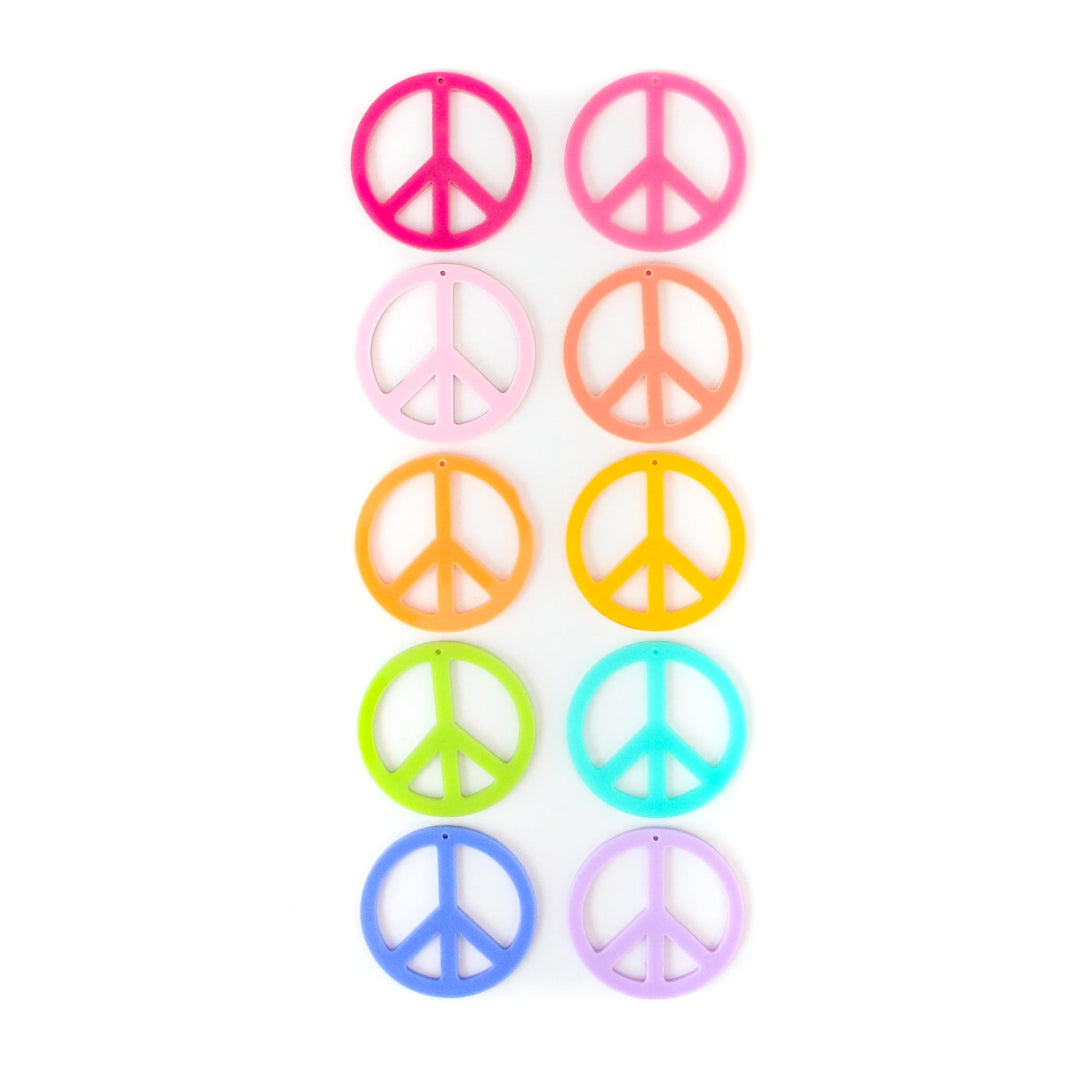 Acrylic charms - peace sign