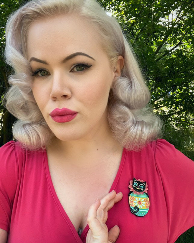 Eggcellent Easter Cat Brooch by Johanna Parker x Lipstick & Chrome – view 3