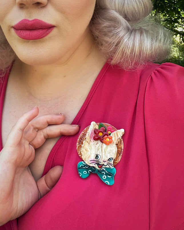 Bunny Bloom Brooch by Lipstick & Chrome