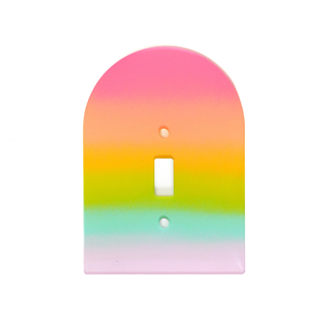 Rainbow ombre light switch cover