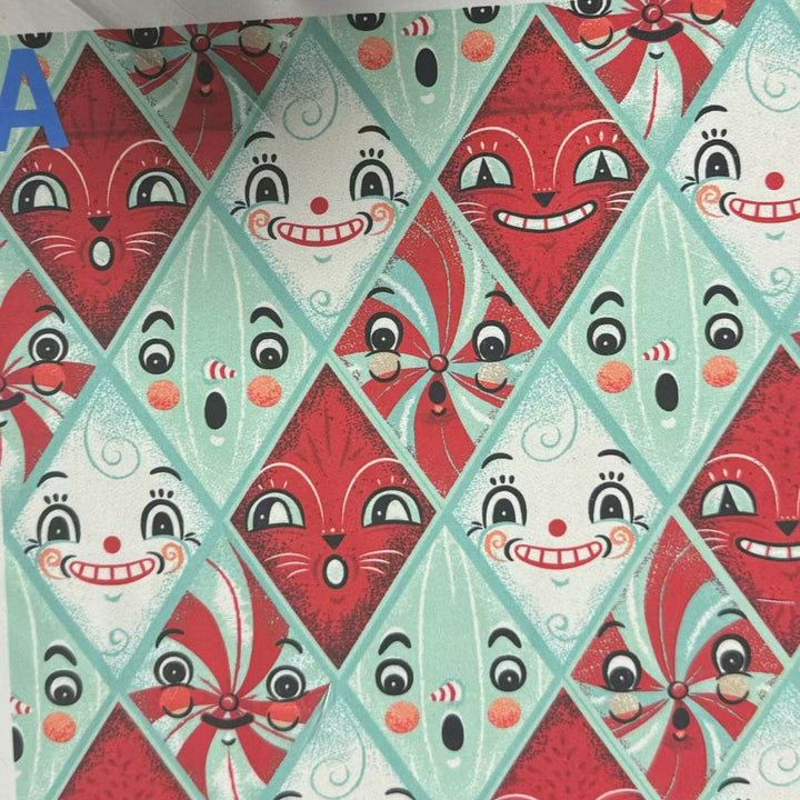 "Holiday Faces" (Johanna Parker Exclusive) Christmas Peppermint Diamonds - Leggings